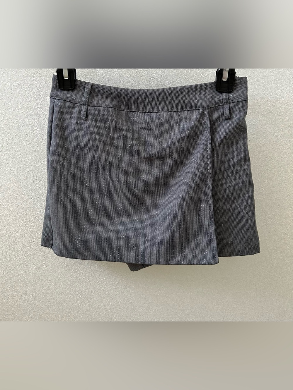 Girls' Gray Skort with Wrap-Front